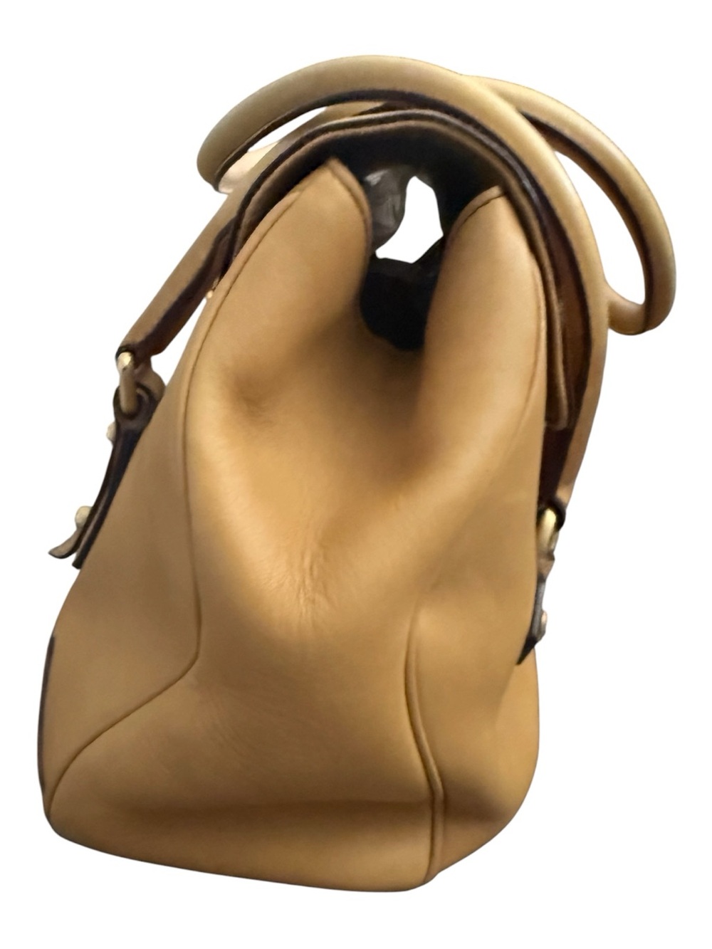 Gucci Tom Ford Era Horsebit Chain Satchel Tan Camel Leather Gold Hw F03/S04 - Picture 8 of 16